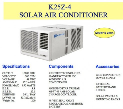 kingtec.jpg.492x0 q85 crop smart 490x438 K25Z 4 Solar Powered Air Conditioner