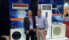 Jamie At Show Solar Air conditioning   Power to the People!